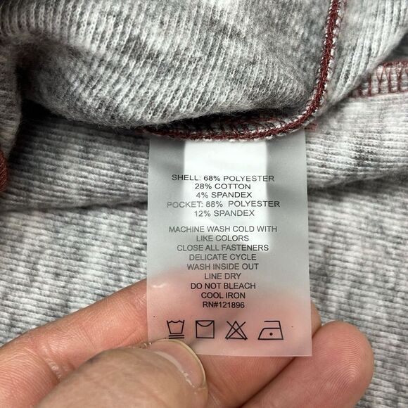 Title Nine Sweater Sz M Most Wanted Happy Trails Zip‎ Pockets Thumb Red Pullover - Picture 4 of 7